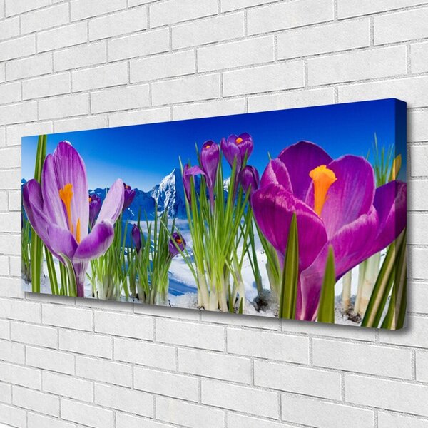 Tablou pe panza canvas Flori Floral Roz Verde