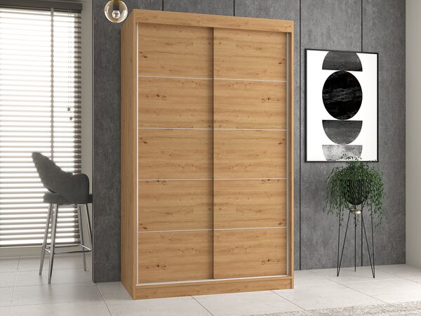 Dulap de haine cu uși glisante Igatossa 120 B (stejar artisan). Promo -17%. 1132702