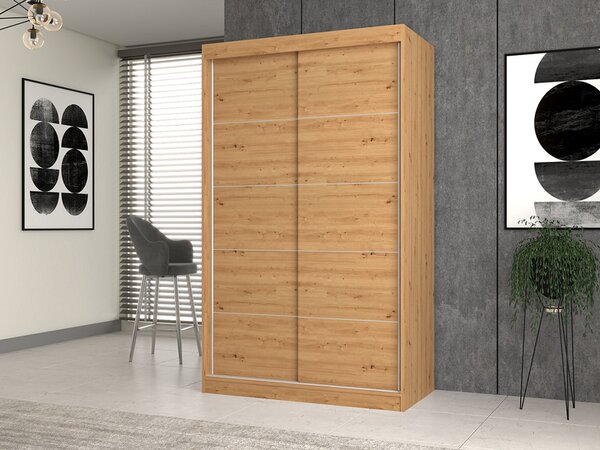 Dulap de haine cu uși glisante Igatossa 120 B (stejar artisan). Promo -17%. 1132702