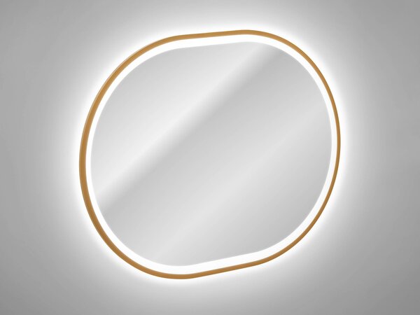 Comad Apollo 2 oglindă 70x90 cm oval cu iluminare auriu LUSTRO APOLLO 2 900X700