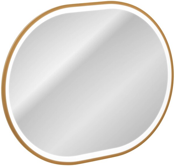 Comad Apollo 2 oglindă 70x90 cm oval cu iluminare auriu LUSTRO APOLLO 2 900X700