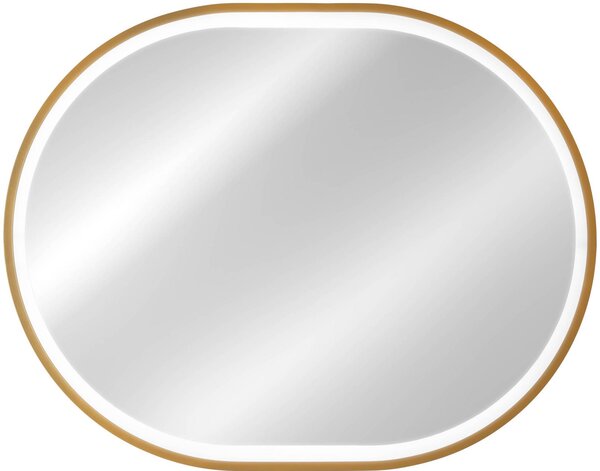Comad Apollo 2 oglindă 70x90 cm oval cu iluminare auriu LUSTRO APOLLO 2 900X700