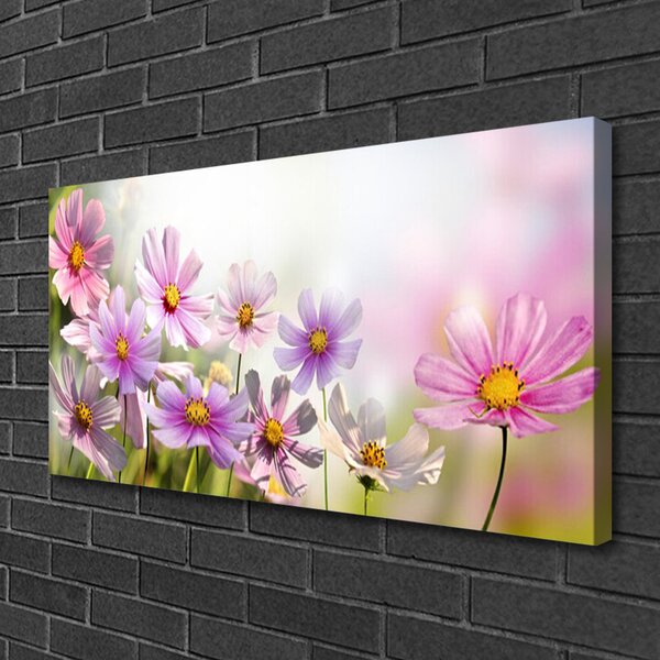 Tablou pe panza canvas Flori Floral Roz Verde