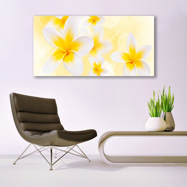Tablou pe panza canvas Flori Floral Alb Verde