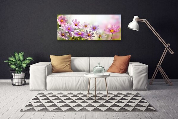 Tablou pe panza canvas Flori Floral Roz Verde
