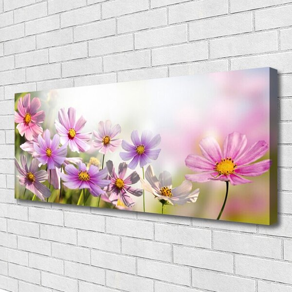 Tablou pe panza canvas Flori Floral Roz Verde