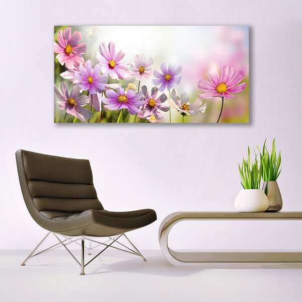 Tablou pe panza canvas Flori Floral Roz Verde
