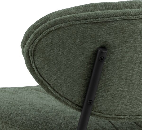 MAZZONI EXPORT SOPHIA Verde (material Apia 352)/cadru negru - FOTOLIU DE ODIHNĂ SCAUN PENTRU SALON/BIROU TAPIȚAT