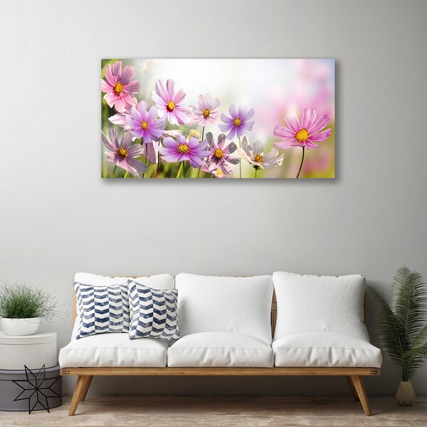 Tablou pe panza canvas Flori Floral Roz Verde