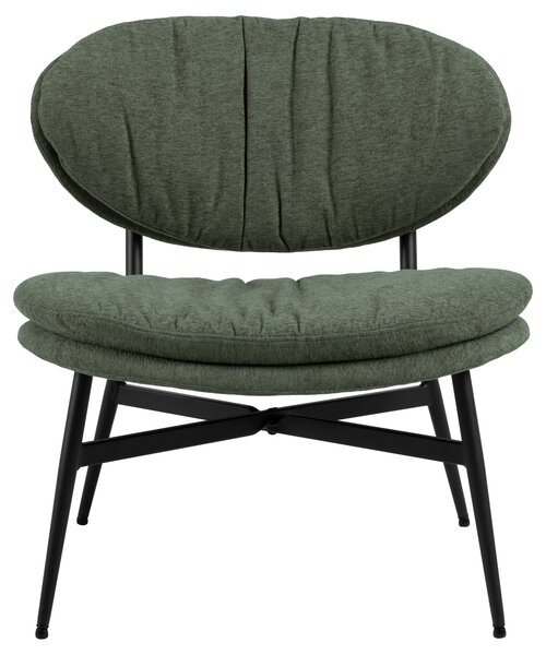 MAZZONI EXPORT SOPHIA Verde (material Apia 352)/cadru negru - FOTOLIU DE ODIHNĂ SCAUN PENTRU SALON/BIROU TAPIȚAT