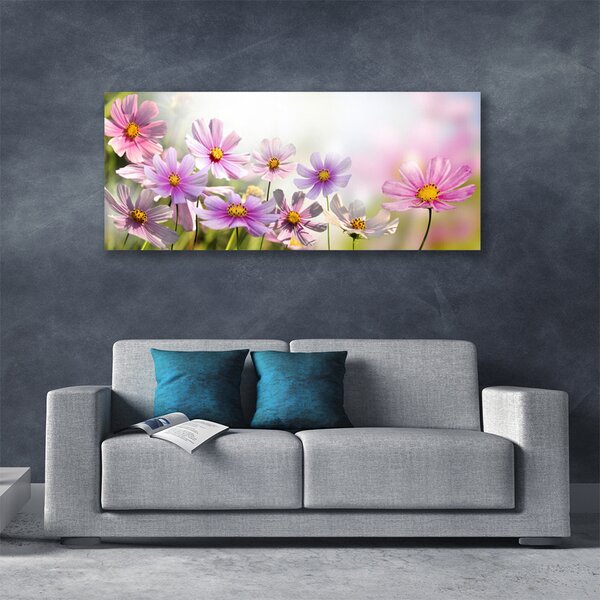 Tablou pe panza canvas Flori Floral Roz Verde
