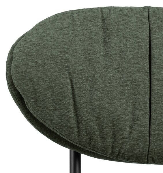 MAZZONI EXPORT SOPHIA Verde (material Apia 352)/cadru negru - FOTOLIU DE ODIHNĂ SCAUN PENTRU SALON/BIROU TAPIȚAT