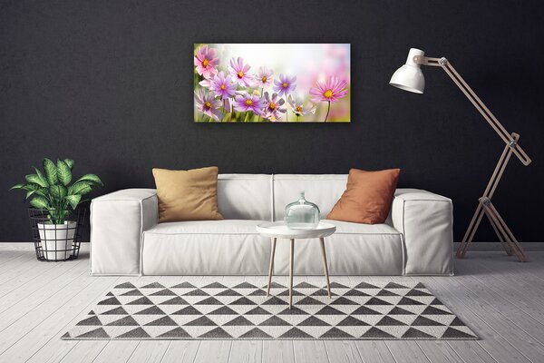 Tablou pe panza canvas Flori Floral Roz Verde