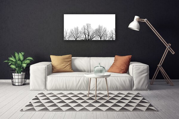 Tablou pe panza canvas Copaci Natura negru