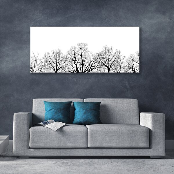Tablou pe panza canvas Copaci Natura negru