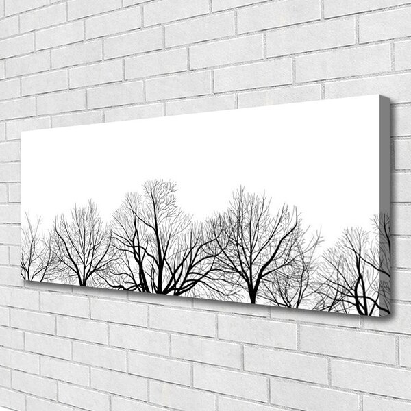 Tablou pe panza canvas Copaci Natura negru
