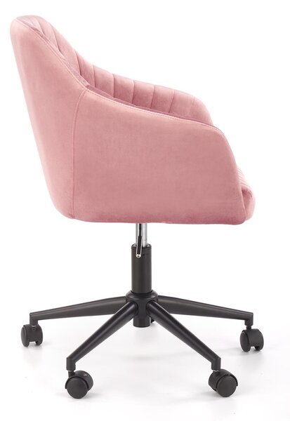 Scaun de birou Catifea Roz, MARIBO VELVET