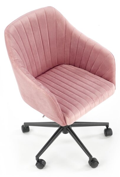 Scaun de birou Catifea Roz, MARIBO VELVET