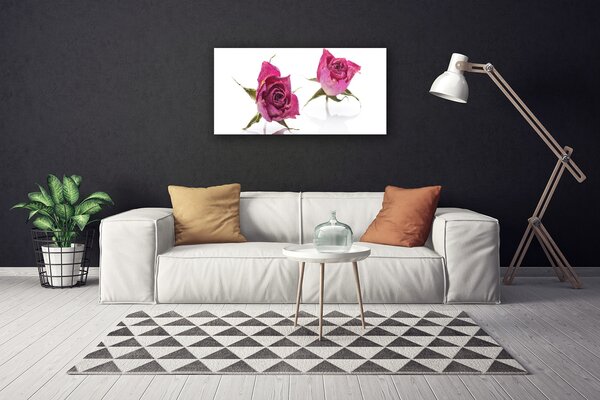 Tablou pe panza canvas Trandafiri Floral Roșu Verde