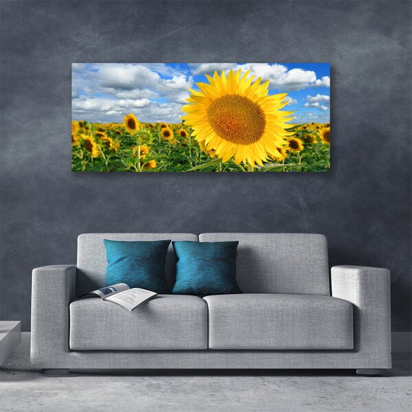 Tablou pe panza canvas Floarea soarelui Floral Galben Maro