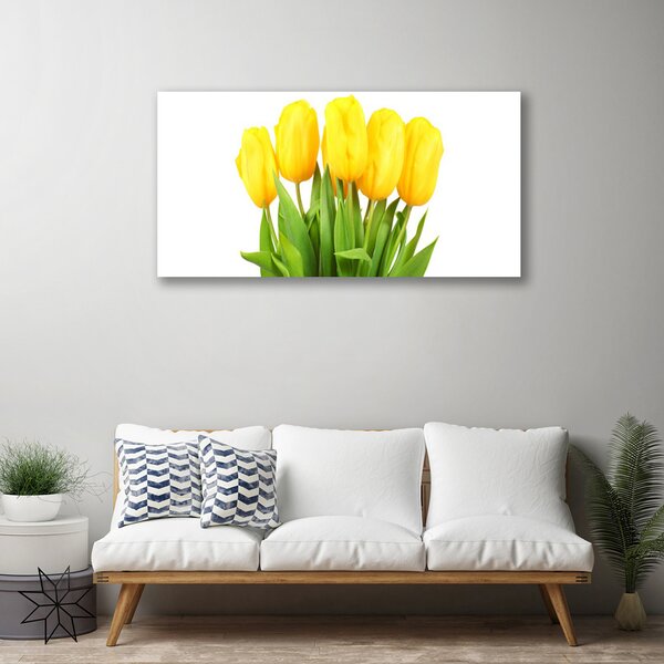 Tablou pe panza canvas Lalele floral galben