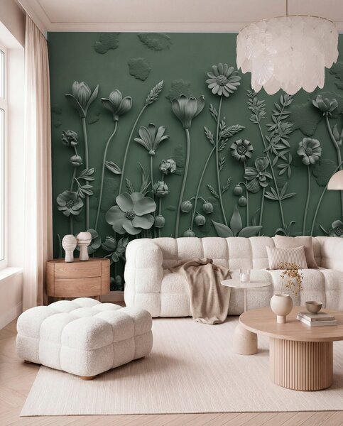 Tapet Câmp flori 3D, Fototapet 3D, Fototapet 3D Flori, w07869v2 : Uwalls.ro