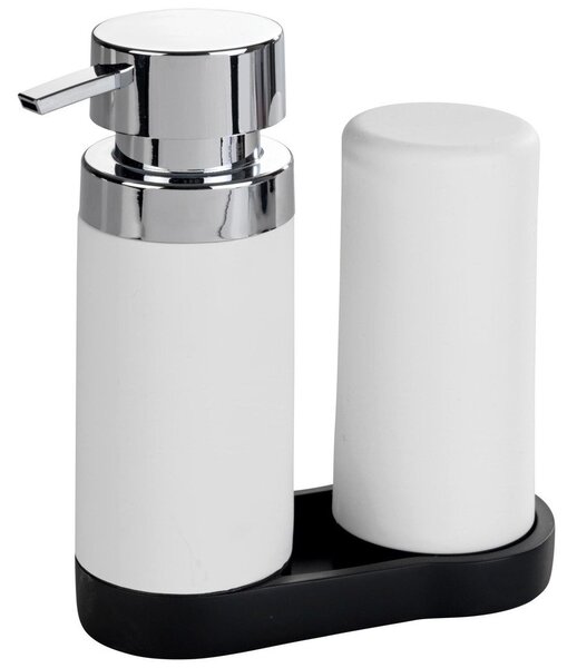 Dispenser săpun și recipient din silicon pentru lichide, set 2-în-1 pentru bucătărie sau baie - 250 ml, WENKO