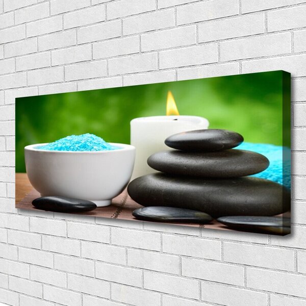 Tablou pe panza canvas Shell Lumanarea pietre Art Alb Negru