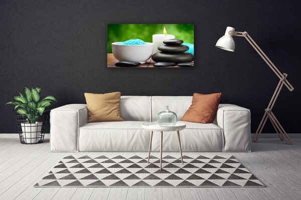 Tablou pe panza canvas Shell Lumanarea pietre Art Alb Negru