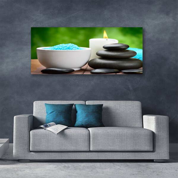 Tablou pe panza canvas Shell Lumanarea pietre Art Alb Negru