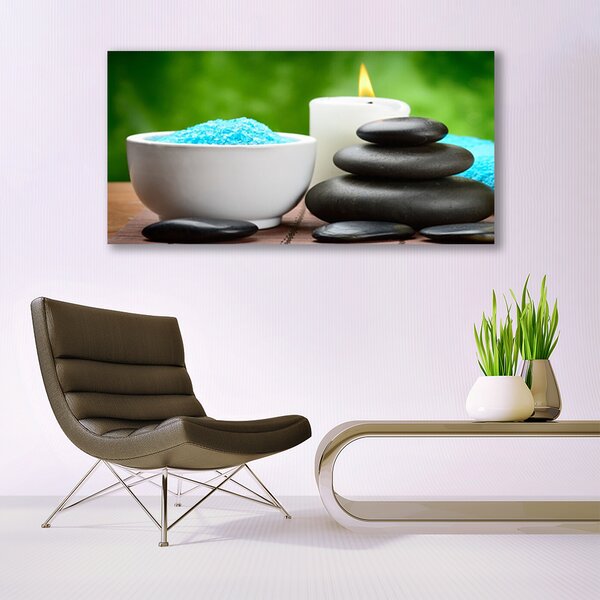 Tablou pe panza canvas Shell Lumanarea pietre Art Alb Negru