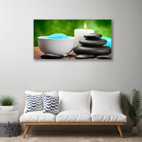 Tablou pe panza canvas Shell Lumanarea pietre Art Alb Negru