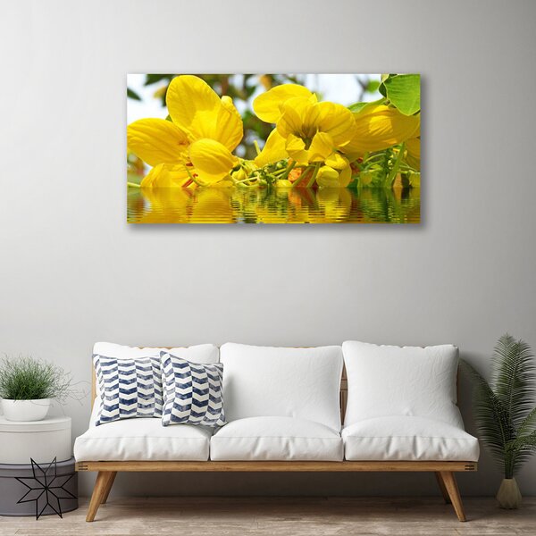 Tablou pe panza canvas Flori Floral Galben