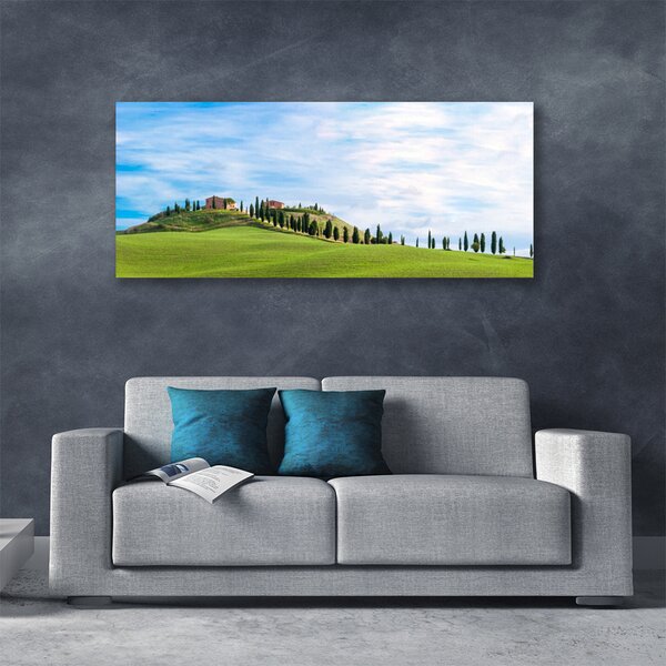 Tablou pe panza canvas Meadow Copaci Peisaj verde