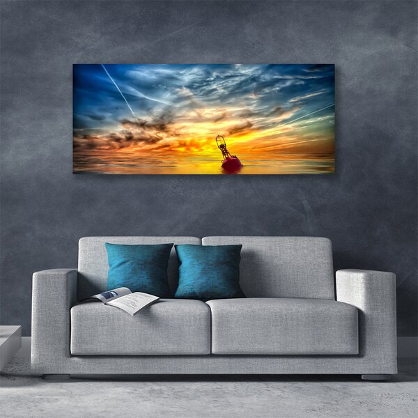 Tablou pe panza canvas Abstract Art Galben Albastru Roșu