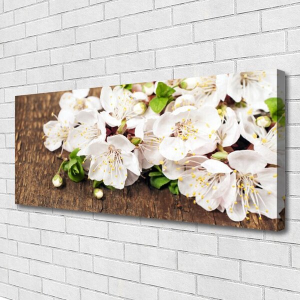 Tablou pe panza canvas Flori Floral alb