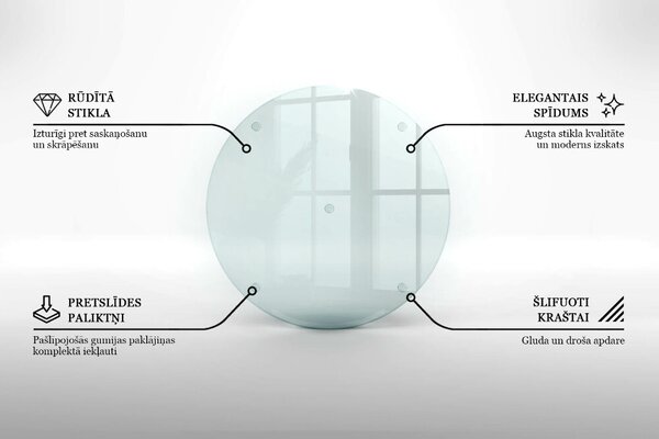 Suport de lumânări din sticlă rotundă transparentă