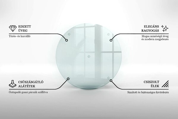 Suport de lumânări din sticlă rotundă transparentă