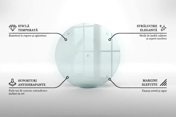 Suport de lumânări din sticlă rotundă transparentă