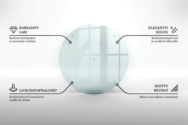 Suport de lumânări din sticlă rotundă transparentă
