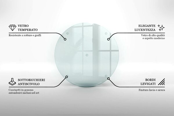 Suport de lumânări din sticlă rotundă transparentă