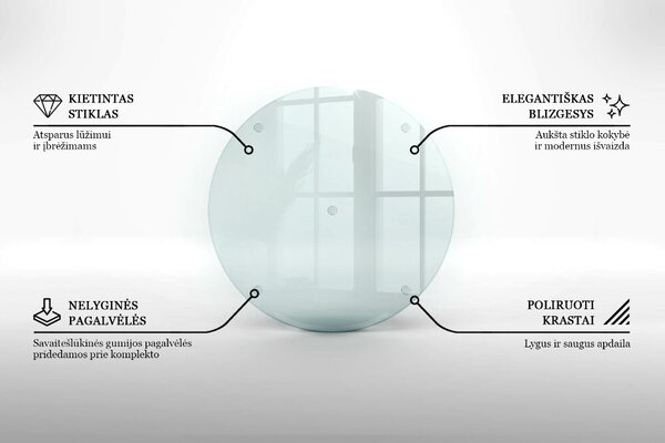 Suport de lumânări din sticlă rotundă transparentă