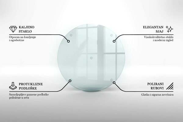 Suport de lumânări din sticlă rotundă transparentă