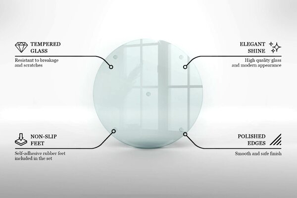 Suport de lumânări din sticlă rotundă transparentă