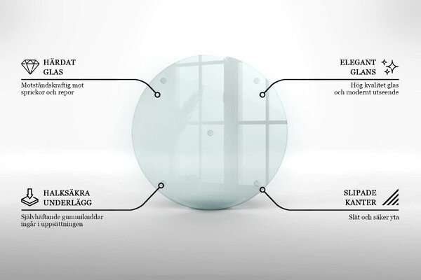 Suport de lumânări din sticlă rotundă transparentă