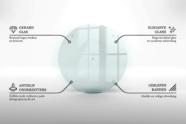 Suport de lumânări din sticlă rotundă transparentă