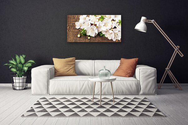 Tablou pe panza canvas Flori Floral alb