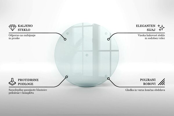 Suport de lumânări din sticlă rotundă transparentă