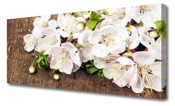 Tablou pe panza canvas Flori Floral alb