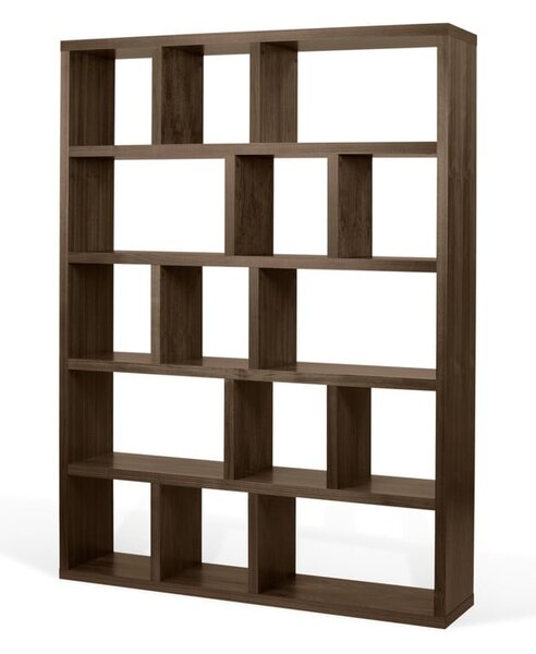 Bibliotecă maro cu aspect de lemn de nuc 150x198 cm Berlin – TemaHome